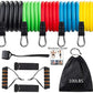 150 lbs Fitness Resistance Bands with Door Anchor: Muscle Training Elastic Pull Rope