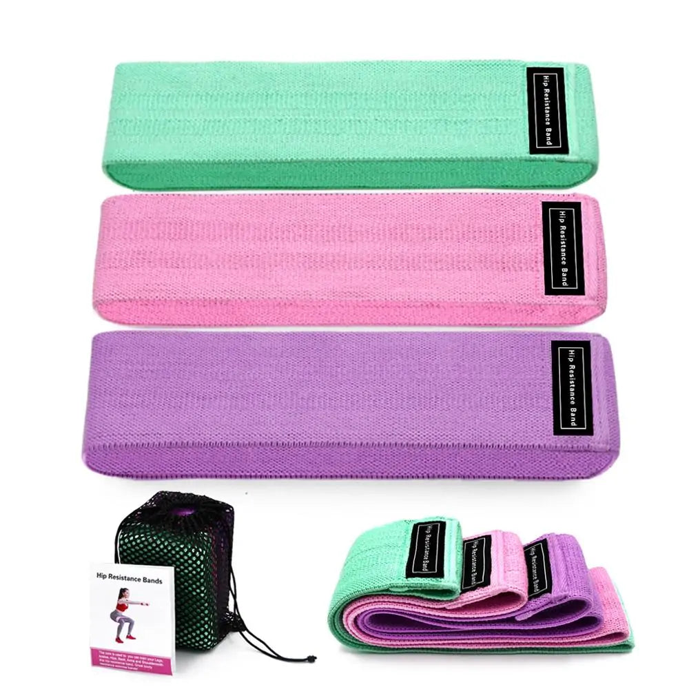 3 Piece Fitness Rubber Bands Resistance Bands
